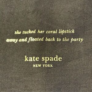NEW AUTHENTIC KATE SPADE NEW YORK DUST BAG COVER BROWN PINK DRAWSTRING 13” X 11”